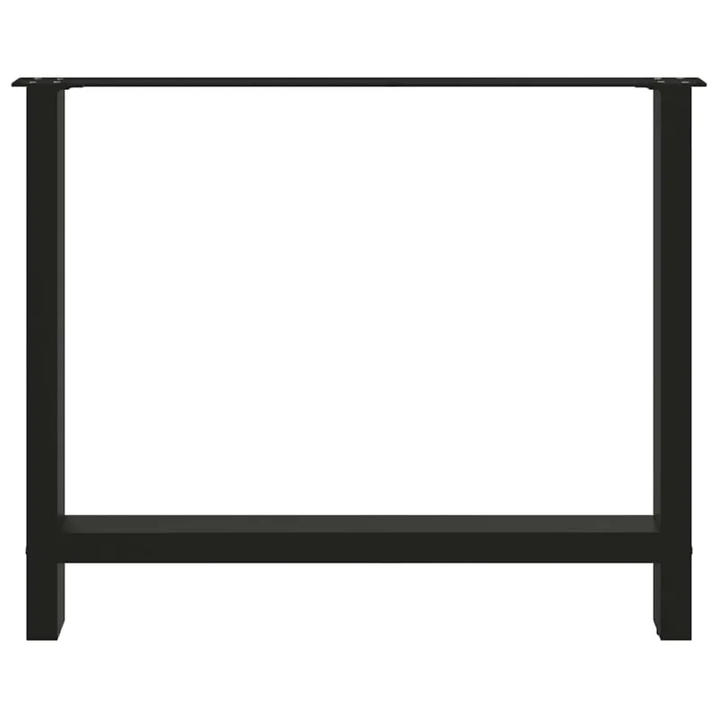 Valgomojo stalo kojos, juodos, 2 vnt., 100 x (72-73) cm, plienas