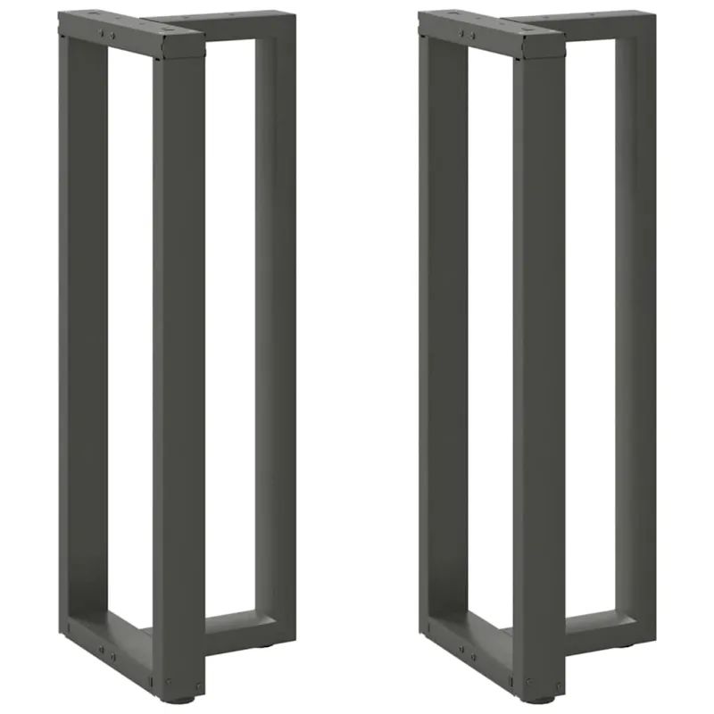 Baro stalo kojos, T formos, 2 vnt., antracito spalvos, 50x35x(110-111) cm, plienas