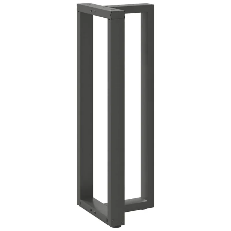 Baro stalo kojos, T formos, 2 vnt., antracito spalvos, 50x35x(110-111) cm, plienas