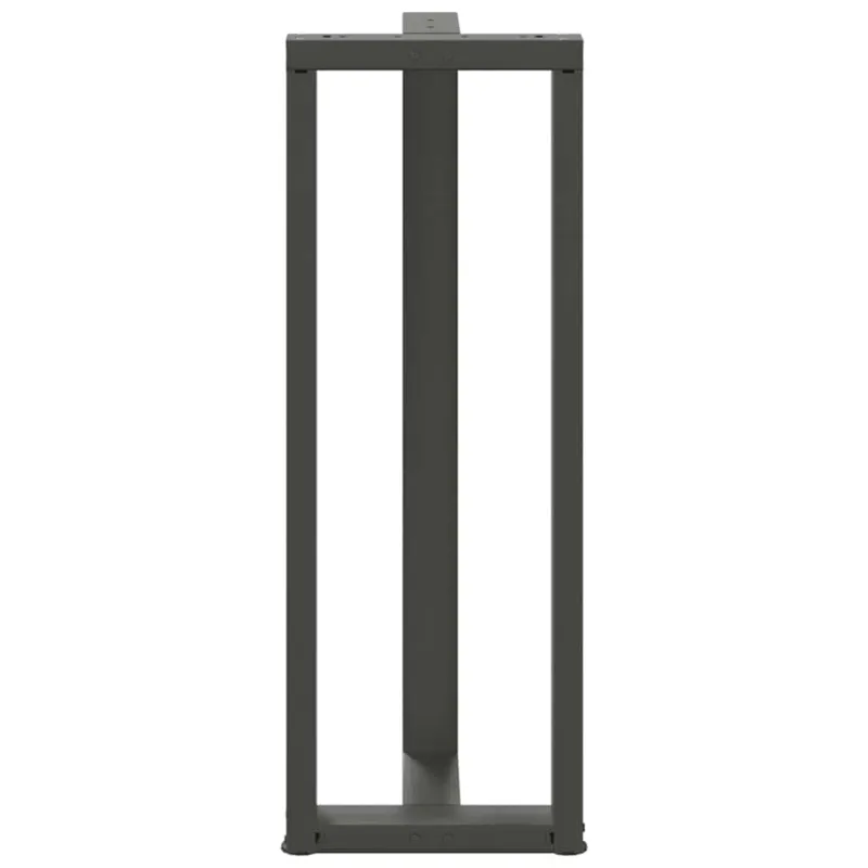 Baro stalo kojos, T formos, 2 vnt., antracito spalvos, 50x35x(110-111) cm, plienas