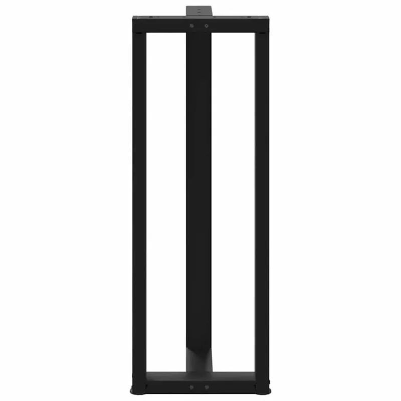Baro stalo kojos, T formos, 2 vnt., juodos, 50x35x(110-111) cm, plienas