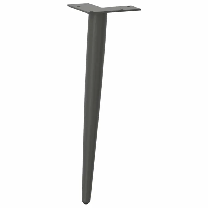 Kavos staliuko kojelės, 4 vnt., antracito spalvos, 30-31 cm, plienas, kūginės formos