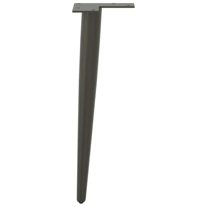 Kavos staliuko kojelės, 4 vnt., antracito spalvos, 30-31 cm, plienas, kūginės formos