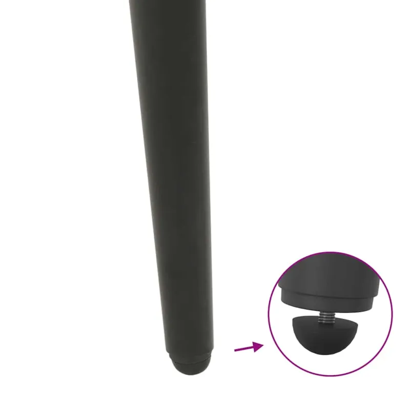 Kavos staliuko kojelės, 4 vnt., antracito spalvos, 30-31 cm, plienas, kūginės formos