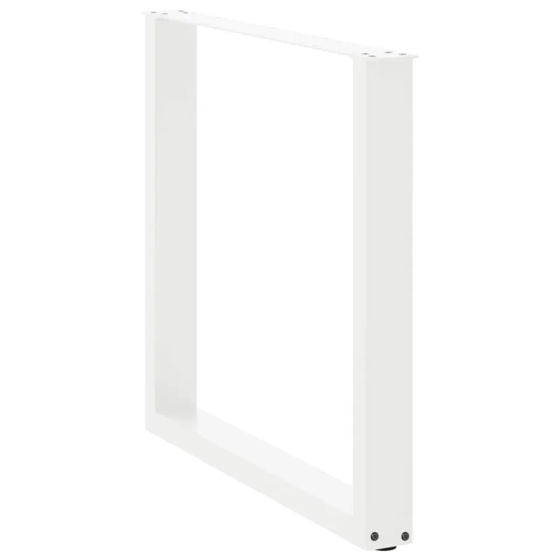 Valgomojo stalo kojelės, 2 vnt., U formos, baltos, 80x(72-73) cm, plienas
