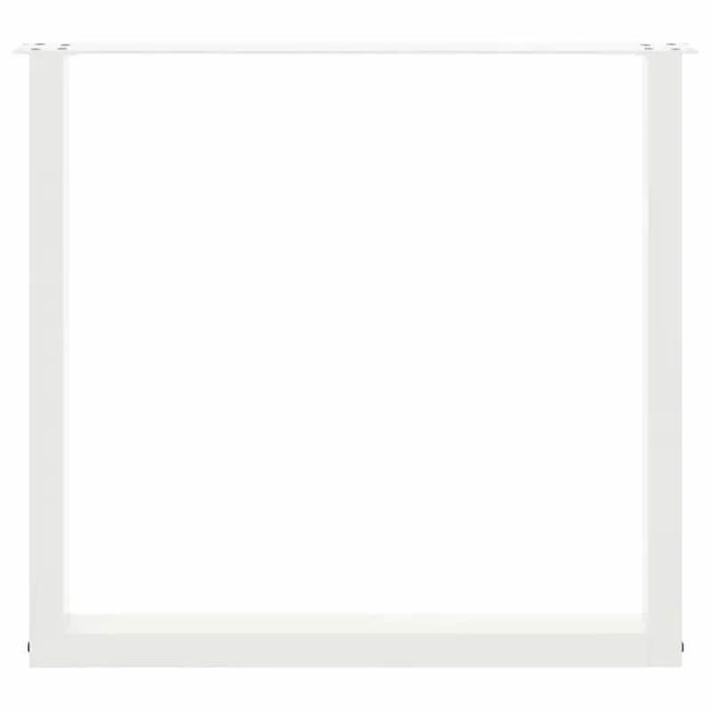 Valgomojo stalo kojelės, 2 vnt., U formos, baltos, 80x(72-73) cm, plienas