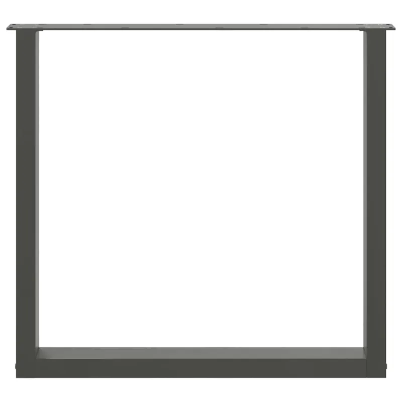 Valgomojo stalo kojos, U formos, 2 vnt., antracito spalvos, 90x(72-73) cm, plienas