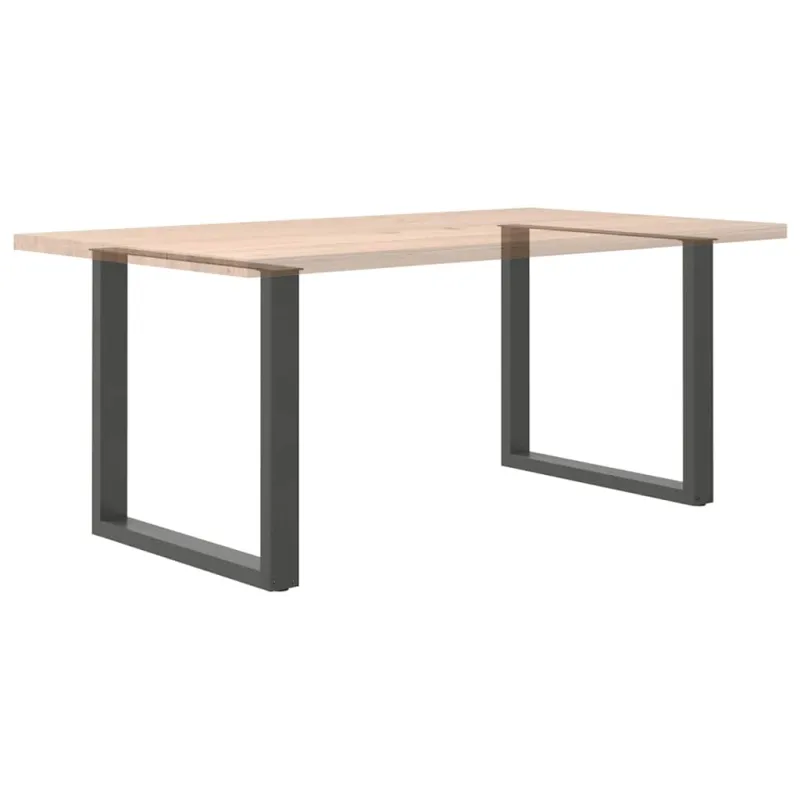 Valgomojo stalo kojos, U formos, 2 vnt., antracito spalvos, 90x(72-73) cm, plienas