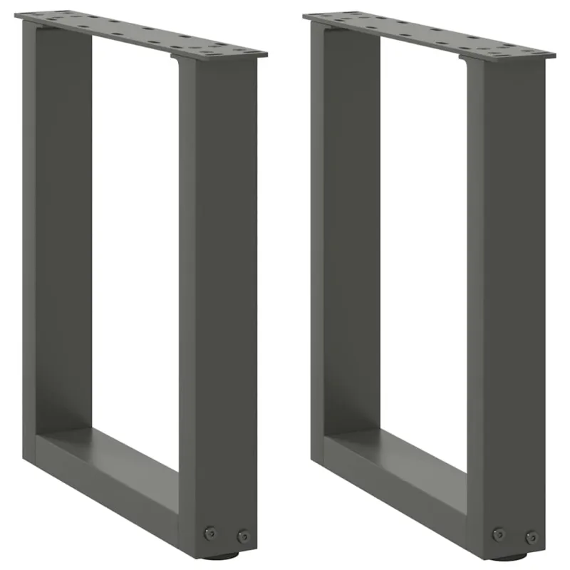 Kavos staliuko kojelės, 2 vnt., antracito spalvos, 38x(42-43) cm, plienas