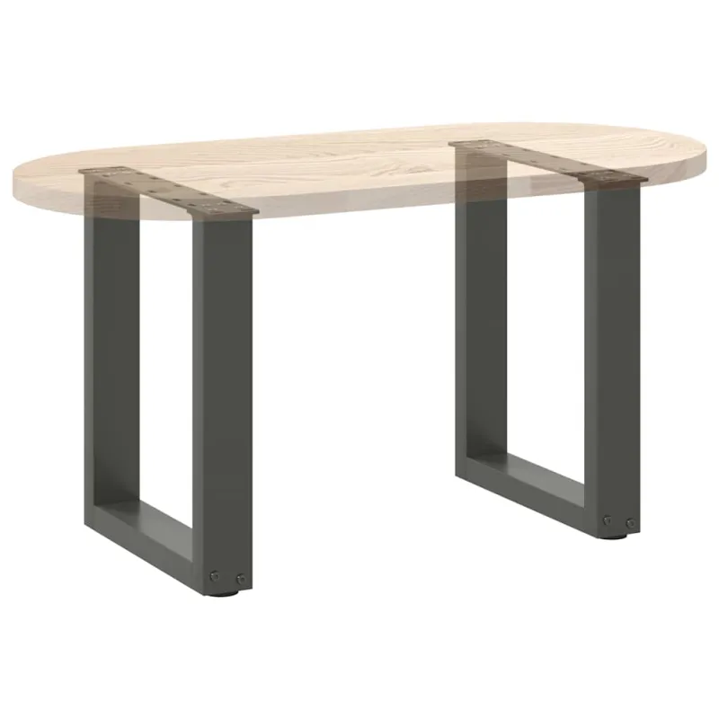 Kavos staliuko kojelės, 2 vnt., antracito spalvos, 38x(42-43) cm, plienas