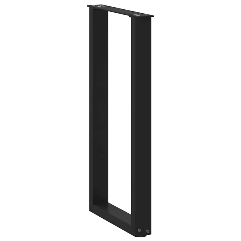 Konsolinio stalo kojelės, U formos, 2 vnt., juodos, 28x(72-73) cm, plienas