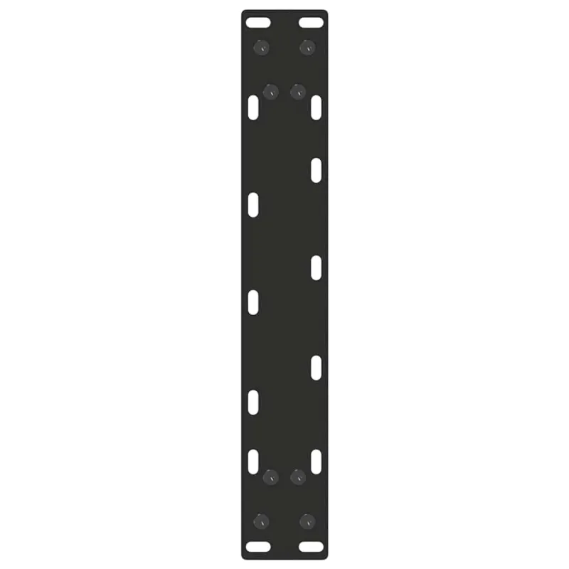 Konsolinio stalo kojelės, U formos, 2 vnt., juodos, 28x(72-73) cm, plienas