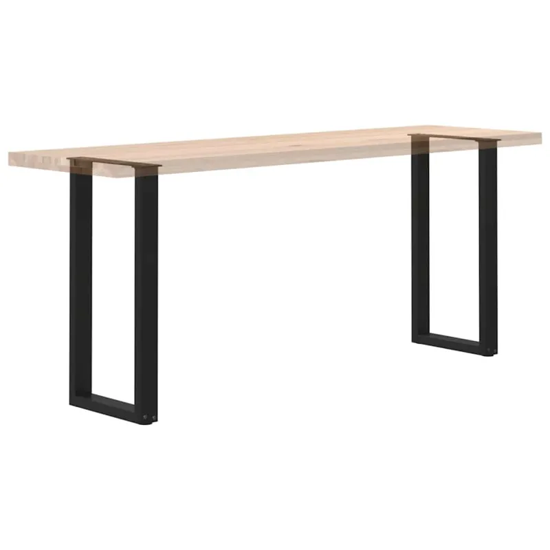 Konsolinio stalo kojelės, U formos, 2 vnt., juodos, 28x(72-73) cm, plienas