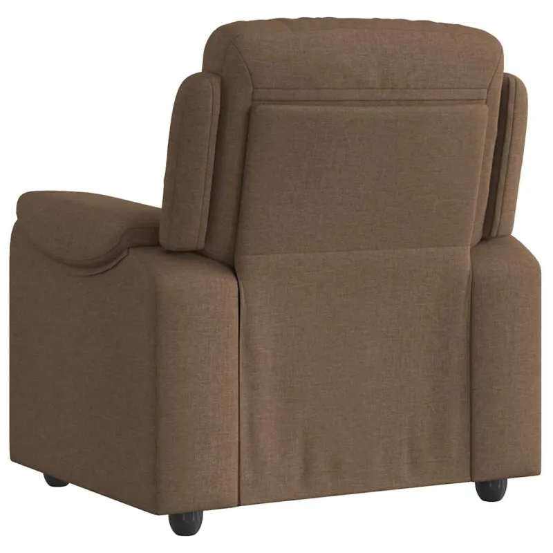 Atlošiamas krėslas, rudos spalvos, audinys