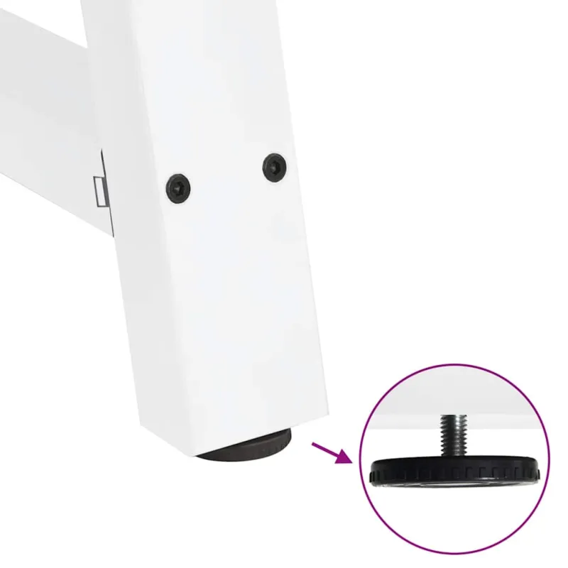 Kavos staliuko kojelės, A formos, 2 vnt., baltos, 50x(30-31) cm, plienas