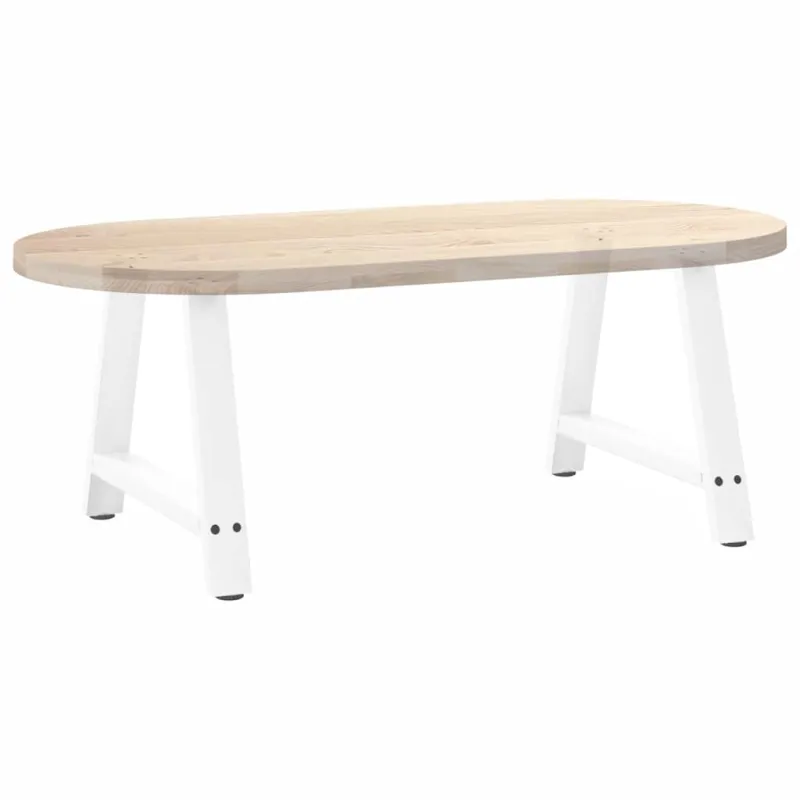 Kavos staliuko kojelės, 2 vnt., baltos, 70x(42-43) cm, plienas, A formos