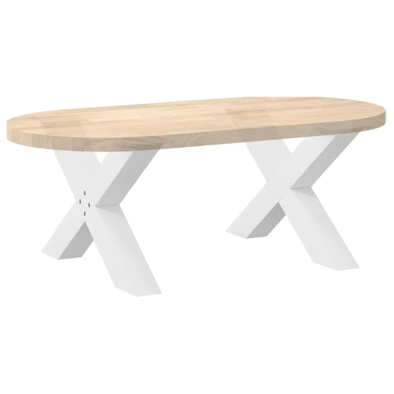 Kavos staliuko kojelės, 2 vnt., baltos, 70x(42-43) cm, plienas, X formos