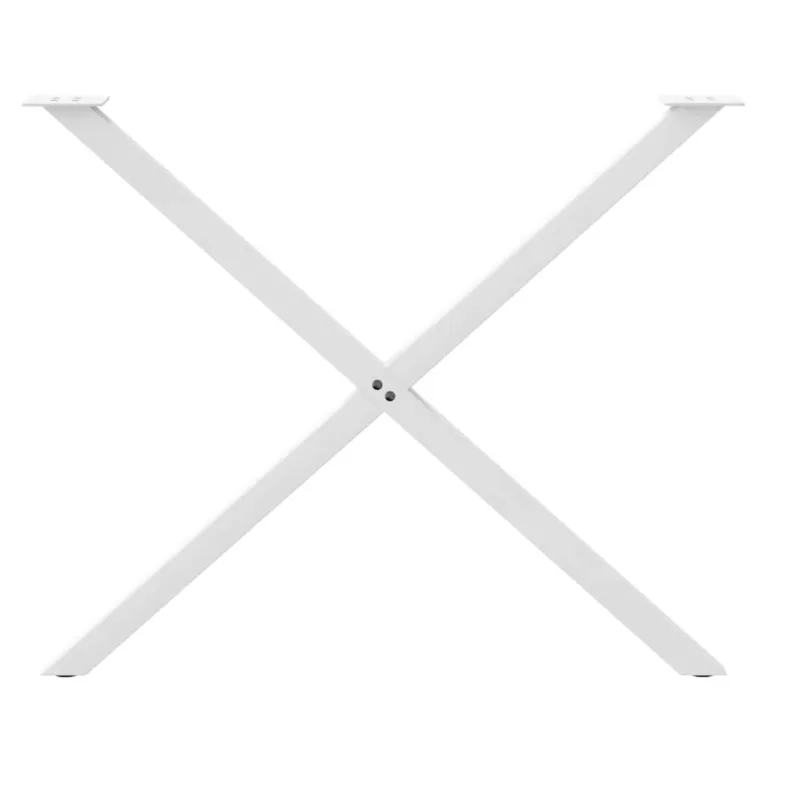 Valgomojo stalo kojos, 2 vnt., baltos, 90x(72-73) cm, plienas, X formos