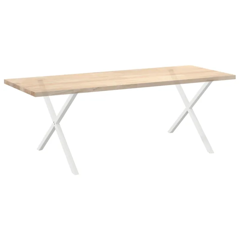 Valgomojo stalo kojos, 2 vnt., baltos, 90x(72-73) cm, plienas, X formos