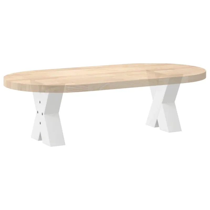 Kavos staliuko kojelės, X formos, 2 vnt., baltos, 40x(30-31) cm, plienas