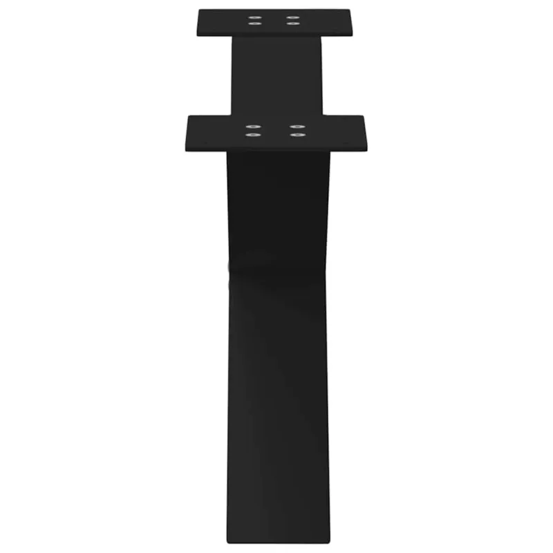 Kavos staliuko kojelės, 2 vnt., juodos, 70x(30-31) cm, plienas, X formos