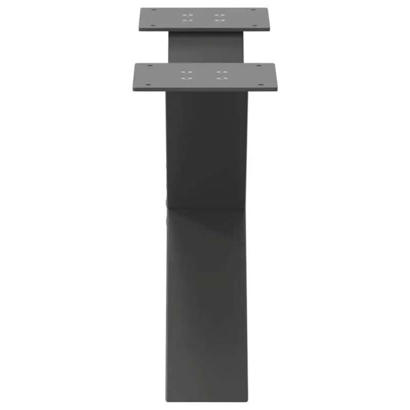 Kavos staliuko kojelės, 2 vnt., antracito spalvos, 50x(30-31) cm, plienas