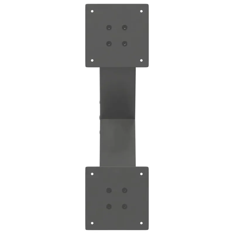 Kavos staliuko kojelės, 2 vnt., antracito spalvos, 50x(30-31) cm, plienas