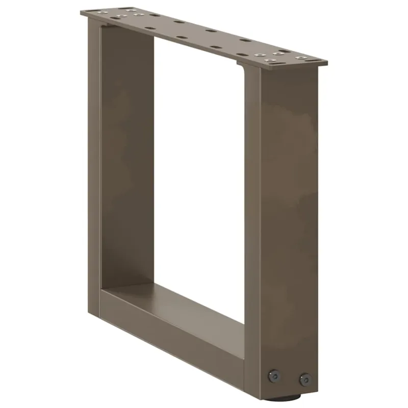 Kavos staliuko kojelės, U formos, 2 vnt., natūralus plienas, 40x(30-31) cm, plienas