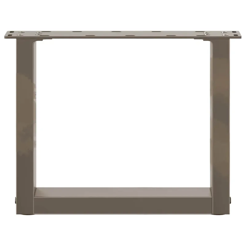 Kavos staliuko kojelės, U formos, 2 vnt., natūralus plienas, 40x(30-31) cm, plienas