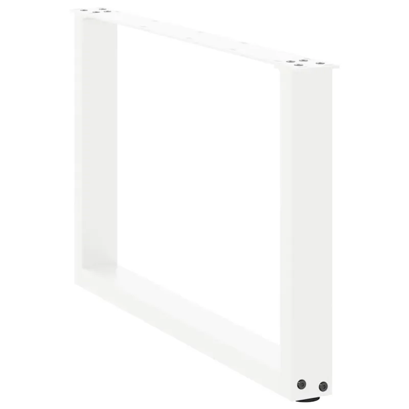 Kavos staliuko kojelės, 2 vnt., baltos, 60x(42-43) cm, plienas, U formos