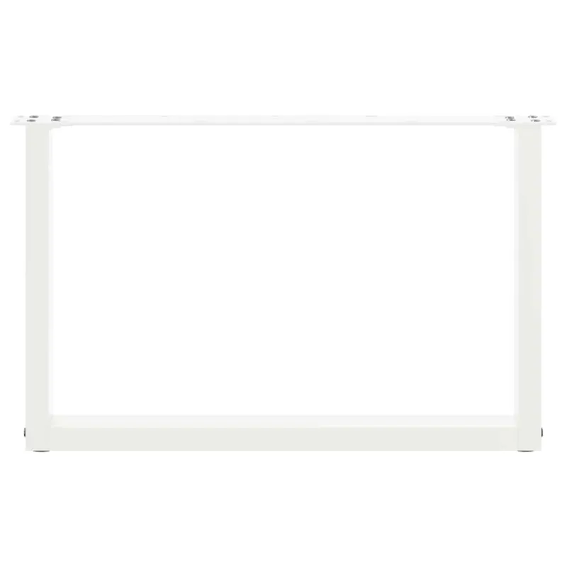 Kavos staliuko kojelės, 2 vnt., baltos, 60x(42-43) cm, plienas, U formos