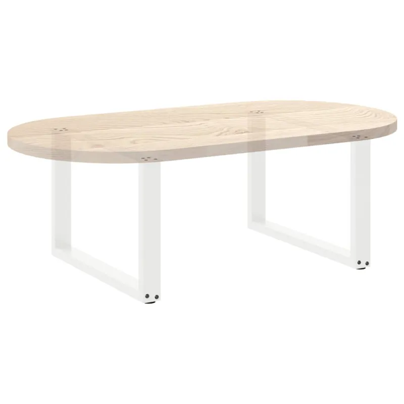 Kavos staliuko kojelės, 2 vnt., baltos, 60x(42-43) cm, plienas, U formos