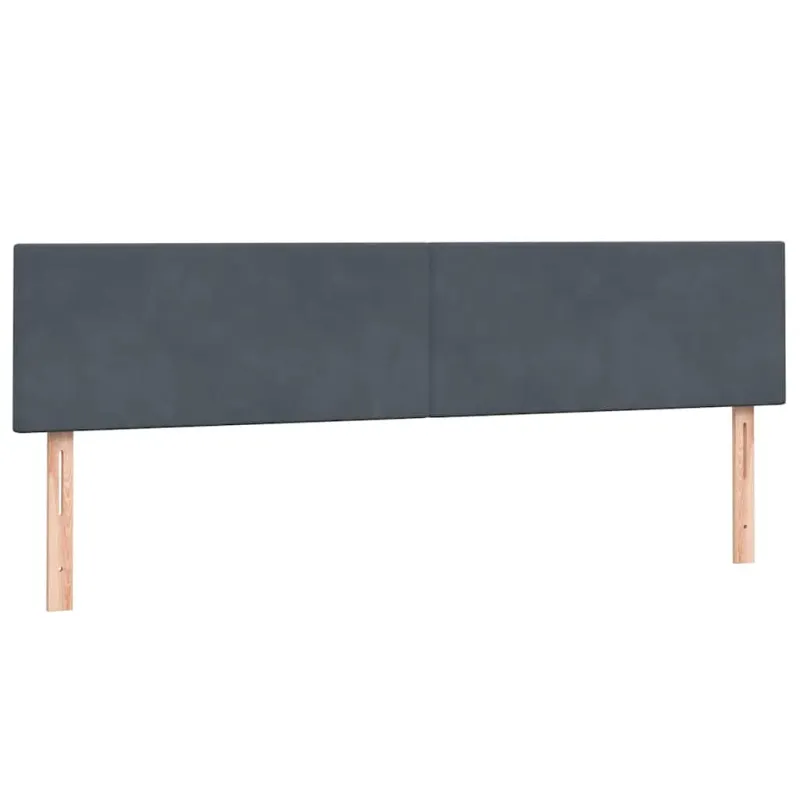 Lova su spyruokliniu/čiužiniu/LED, tamsiai pilka, 180x210 cm, aksomas