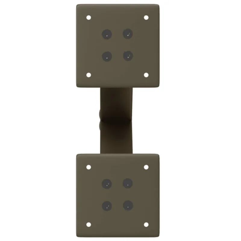 Kavos staliuko kojelės, X formos, 2 vnt., natūralus plienas, 38x(42-43) cm, plienas