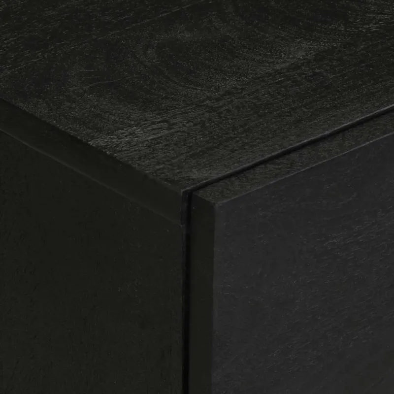 Spintelė prie lovos Juoda 50x33x62 cm Inžinierinė mediena