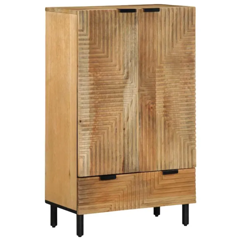 Highboard Brown 60x33x100 cm Masyvo medžio mango