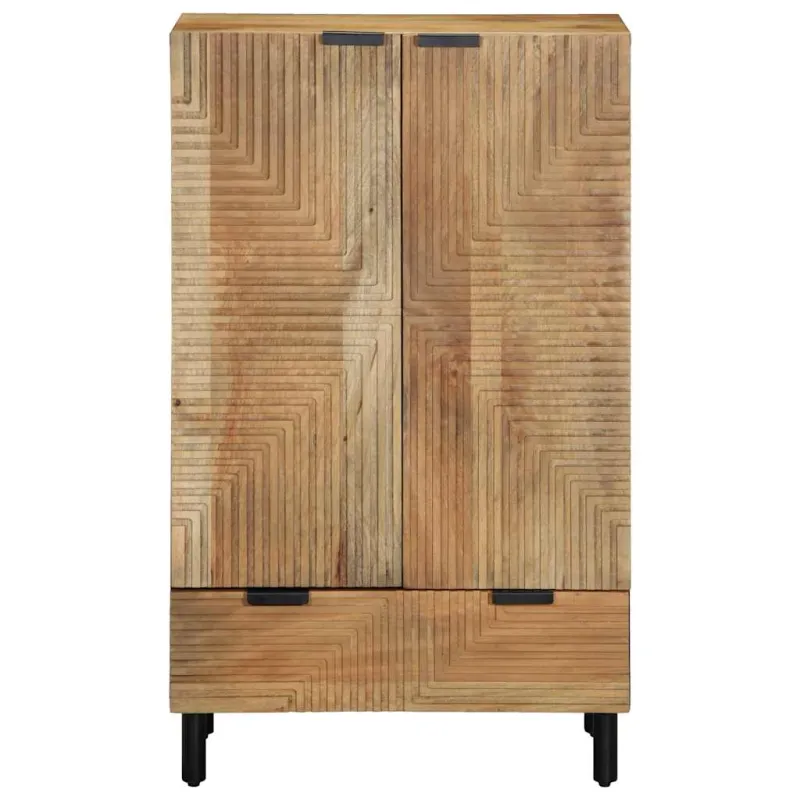 Highboard Brown 60x33x100 cm Masyvo medžio mango