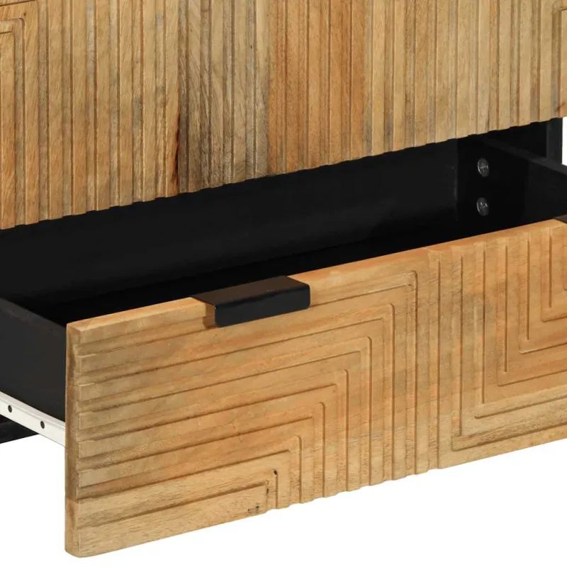 Highboard Brown 60x33x100 cm Masyvo medžio mango