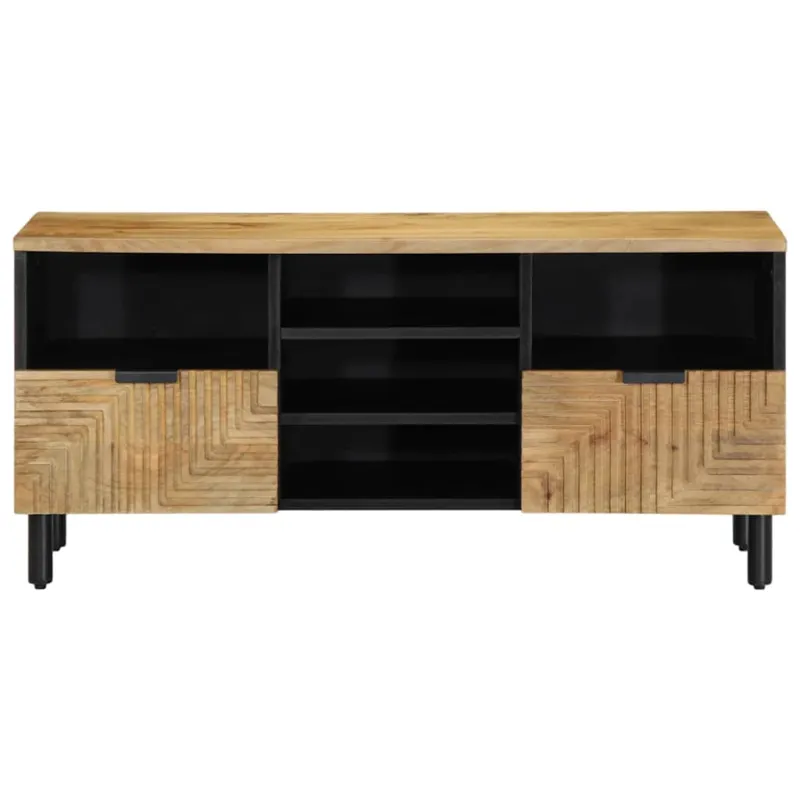 televizoriaus spintelė Ruda 100x33x46 cm Medžio masyvo Mango