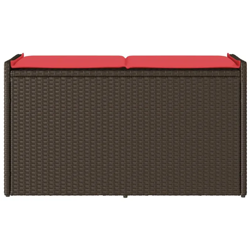 Lauko laikymo suolas su pagalvėlėmis rudos spalvos 100 cm