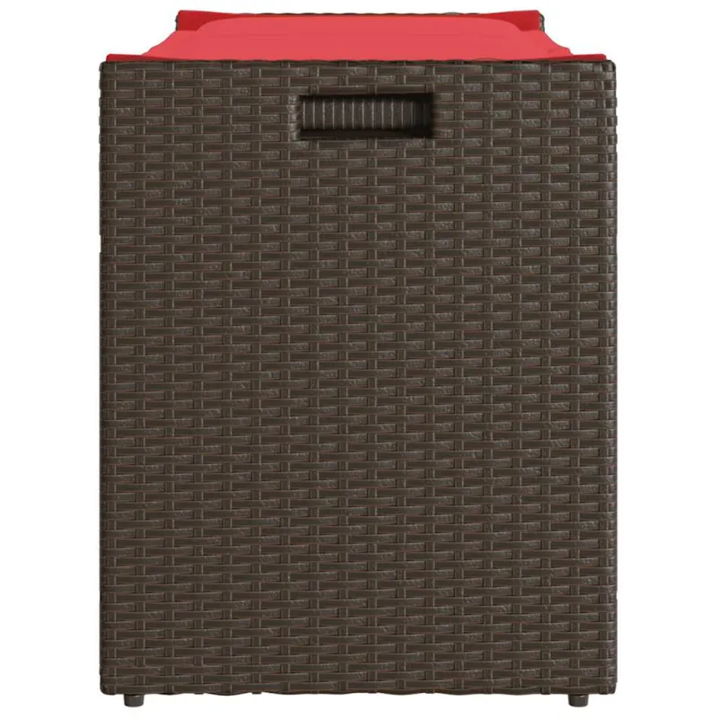 Lauko laikymo suolas su pagalvėlėmis rudos spalvos 100 cm