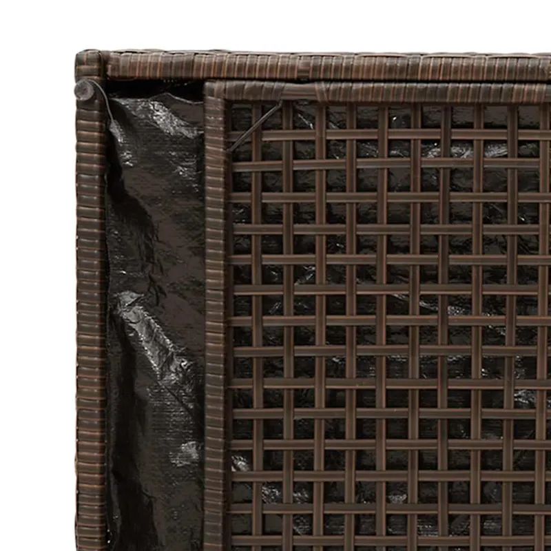 Lauko laikymo suolas su pagalvėlėmis rudos spalvos 100 cm