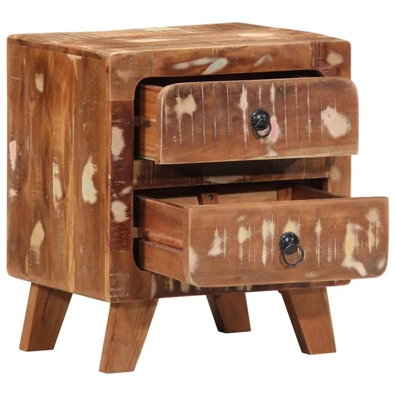 naktinė spintelė 2 vnt 40x32x46 cm perdirbta medžio masyvo
