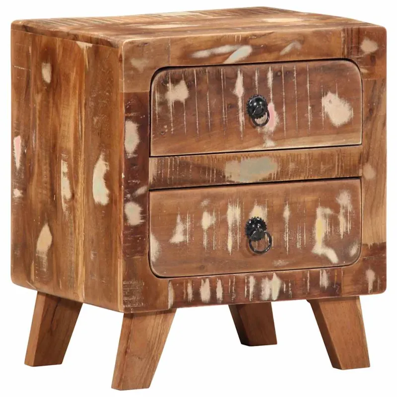 naktinė spintelė 2 vnt 40x32x46 cm perdirbta medžio masyvo