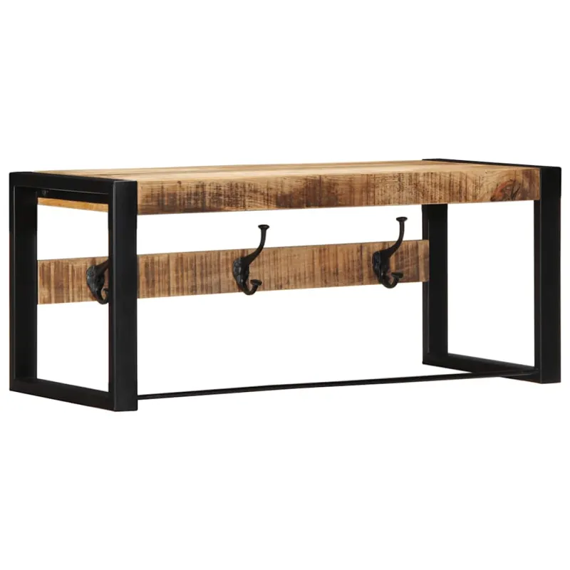 paltų kabykla 80x35x35 cm Tvirtas neapdorotos medienos mangas