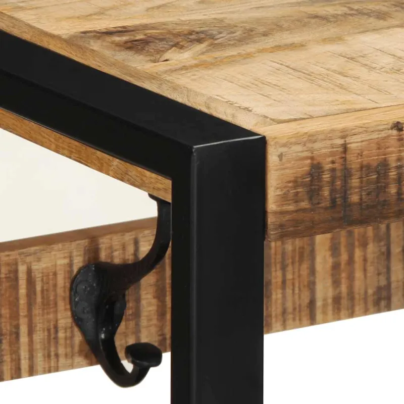 paltų kabykla 80x35x35 cm Tvirtas neapdorotos medienos mangas