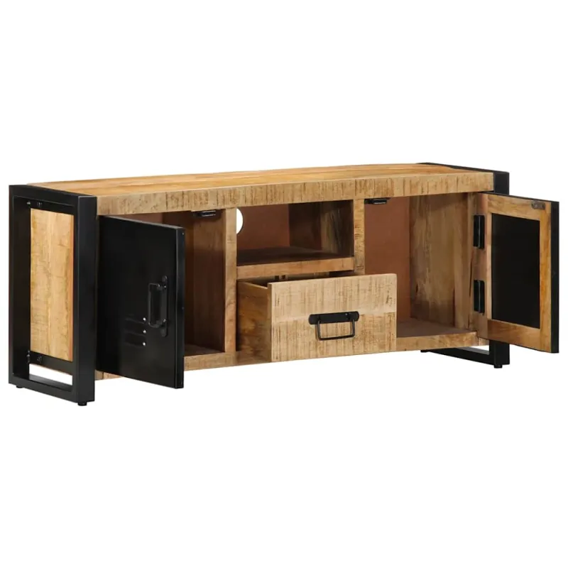 televizoriaus spintelė 100x30x40 cm Masyvus Rough Wood Mango