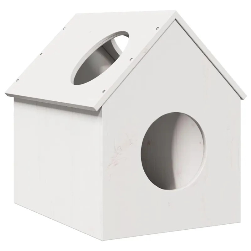 Cat House Balta 41x50x50 cm Pušies masyvo