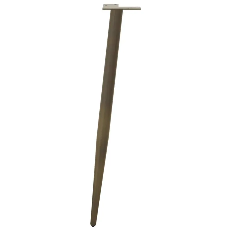 Konsolinio stalo kojelės, kūginės, 4 vnt., natūralus plienas, 72-73 cm, plienas