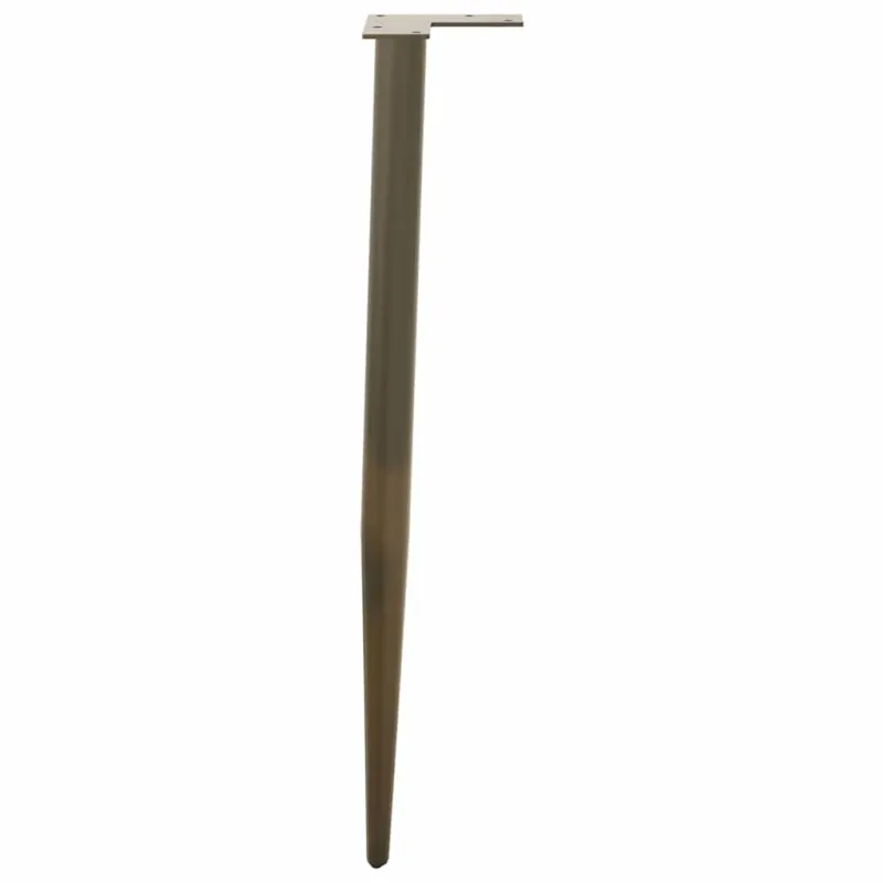 Konsolinio stalo kojelės, kūginės, 4 vnt., natūralus plienas, 72-73 cm, plienas